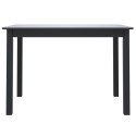 STÓŁ CZARNY 114X 71X 75CM LITE DREWNO KAUCZUKOWCA
