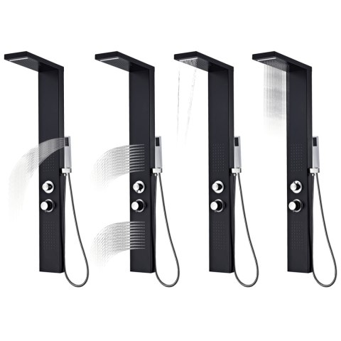 PANEL PRYSZNICOWY ALUMINIOWY CZARNY MATOWY