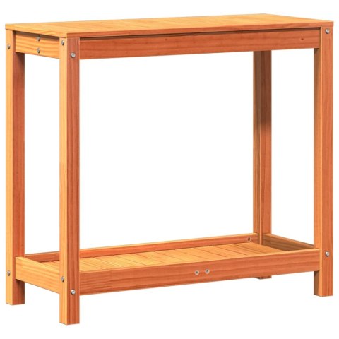 STOLIK OGRODNICZY Z PÓŁKĄ 82,5X35X75CM LITE DREWNO SOSNOWE