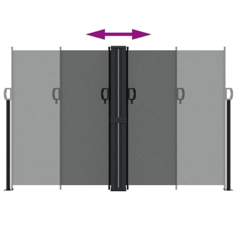 ZWIJANA MARKIZA BOCZNA OCHRONA PRZED SŁOŃCEM ANTRACYTOWA 160X1200CM