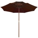 PARASOL OGRODOWY Z DWUPOZIOMOWĄ CZASZĄ TERAKOTA 270CM
