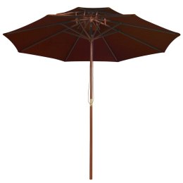 PARASOL OGRODOWY Z DWUPOZIOMOWĄ CZASZĄ TERAKOTA 270CM