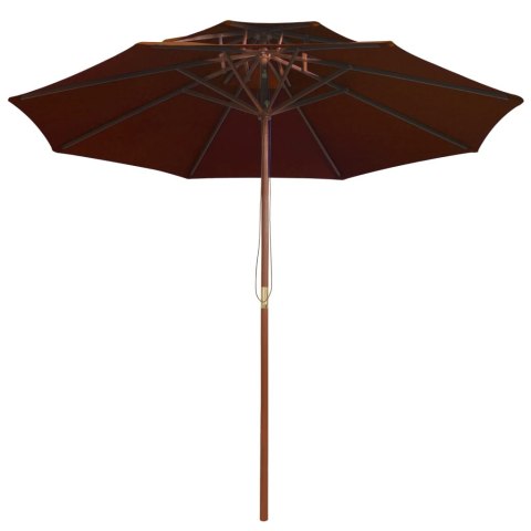 PARASOL OGRODOWY Z DWUPOZIOMOWĄ CZASZĄ TERAKOTA 270CM