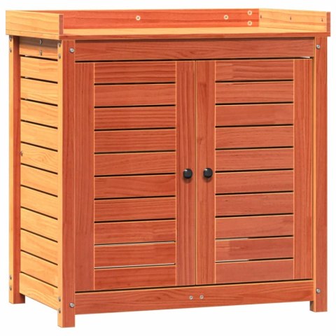 STOLIK OGRODNICZY Z PÓŁKAMI BRĄZOWY 82,5X50X86,5CM SOSNA