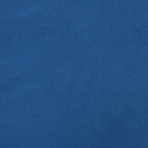 FOTEL Z PODNÓŻKIEM NIEBIESKI OBITY AKSAMITEM