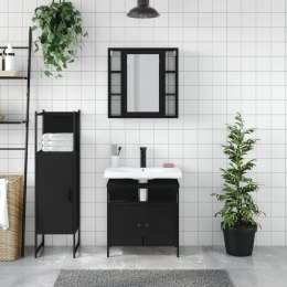 ZESTAW 3 SZAFEK ŁAZIENKOWYCH CZARNY