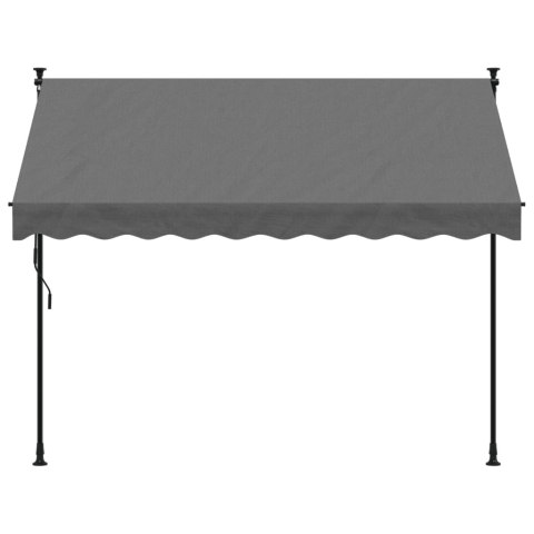 MARKIZA ZWIJANA ANTRACYTOWA 250X150CM TKANINA I STAL