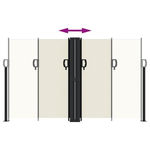 ZWIJANA MARKIZA BOCZNA OCHRONA PRZED SŁOŃCEM KREMOWA 140X1200CM