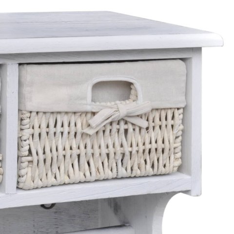 PÓŁKA ŚCIENNA BIAŁA 60X23,5X33CM DREWNO PAULOWNIA