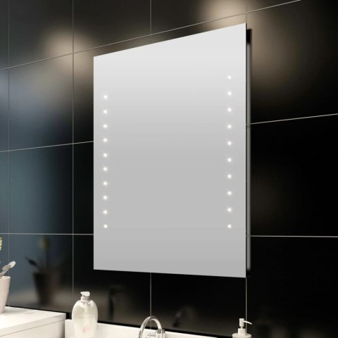 LUSTRO ŚCIENNE ŁAZIENKOWE Z LAMPKAMI LED 60X80CM