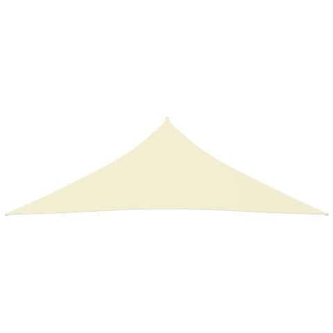 ŻAGIEL PRZECIWSŁONECZNY OGRODOWY WODOODPORNY MARKIZA TARAS TRÓJKĄT 3X3X4,24M KREMOWY