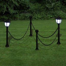 SOLARNE LAMPY OGRODOWE Z ŁAŃCUCHEM I SŁUPKAMI 4 SZT.