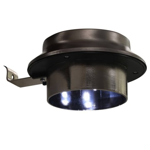LAMPY SOLARNE DO OGRODU 12 SZT. LED OKRĄGŁE 12CM BIAŁE