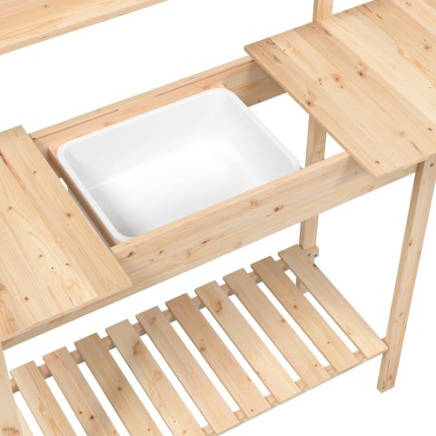 STOLIK DO PRZESADZANIA ROŚLIN KWIATÓW ZE ZLEWEM 147,5X44X139,5CM