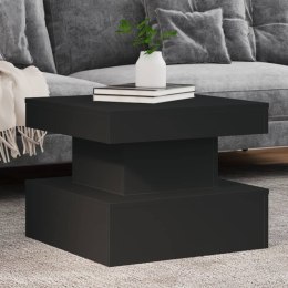 STOLIK KAWOWY Z OŚWIETLENIEM LED CZARNY 50X50X40CM
