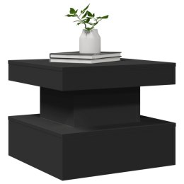 STOLIK KAWOWY Z OŚWIETLENIEM LED CZARNY 50X50X40CM