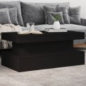 STOLIK KAWOWY Z OŚWIETLENIEM LED CZARNY 90X50X40CM