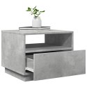 STOLIK KAWOWY Z PODŚWIETLENIEM LED SZAROŚĆ BETONU 50X49X40CM