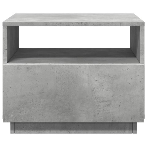 STOLIK KAWOWY Z PODŚWIETLENIEM LED SZAROŚĆ BETONU 50X49X40CM