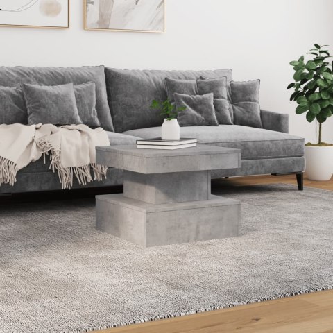 STOLIK KAWOWY Z PODŚWIETLENIEM LED SZAROŚĆ BETONU 50X50X40CM