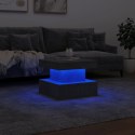 STOLIK KAWOWY Z PODŚWIETLENIEM LED SZAROŚĆ BETONU 50X50X40CM