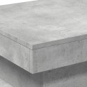 STOLIK KAWOWY Z PODŚWIETLENIEM LED SZAROŚĆ BETONU 50X50X40CM