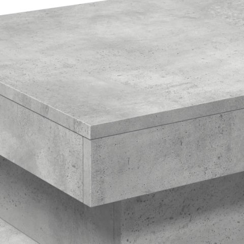 STOLIK KAWOWY Z PODŚWIETLENIEM LED SZAROŚĆ BETONU 50X50X40CM