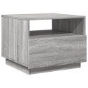 STOLIK KAWOWY Z LED SZARY DĄB SONOMA 50X49X40CM