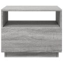 STOLIK KAWOWY Z LED SZARY DĄB SONOMA 50X49X40CM