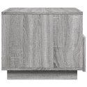 STOLIK KAWOWY Z LED SZARY DĄB SONOMA 50X49X40CM