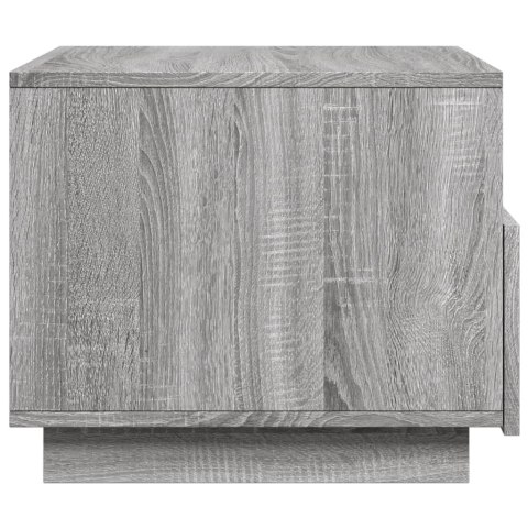 STOLIK KAWOWY Z LED SZARY DĄB SONOMA 50X49X40CM