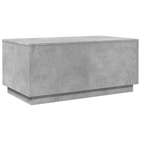 STOLIK KAWOWY Z OŚWIETLENIEM LED SZAROŚĆ BETONU 90X50X40CM
