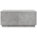 STOLIK KAWOWY Z OŚWIETLENIEM LED SZAROŚĆ BETONU 90X50X40CM