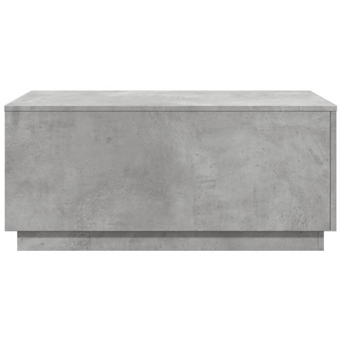 STOLIK KAWOWY Z OŚWIETLENIEM LED SZAROŚĆ BETONU 90X50X40CM