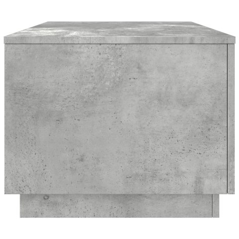 STOLIK KAWOWY Z OŚWIETLENIEM LED SZAROŚĆ BETONU 90X50X40CM