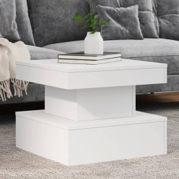 STOLIK KAWOWY Z OŚWIETLENIEM LED BIAŁY 50X50X40CM