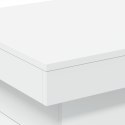 STOLIK KAWOWY Z OŚWIETLENIEM LED BIAŁY 50X50X40CM