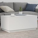 STOLIK KAWOWY Z OŚWIETLENIEM LED BIAŁY 90X50X40CM