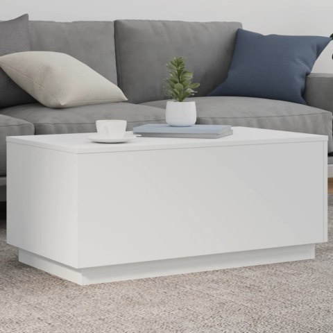STOLIK KAWOWY Z OŚWIETLENIEM LED BIAŁY 90X50X40CM