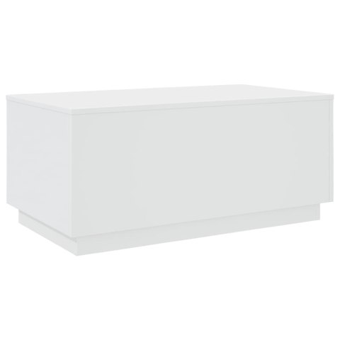 STOLIK KAWOWY Z OŚWIETLENIEM LED BIAŁY 90X50X40CM