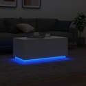 STOLIK KAWOWY Z OŚWIETLENIEM LED BIAŁY 90X50X40CM