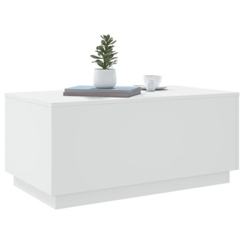 STOLIK KAWOWY Z OŚWIETLENIEM LED BIAŁY 90X50X40CM