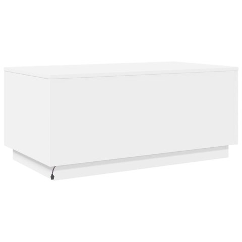 STOLIK KAWOWY Z OŚWIETLENIEM LED BIAŁY 90X50X40CM