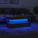 STOLIK KAWOWY Z OŚWIETLENIEM LED DĄB SONOMA 90X50X40CM
