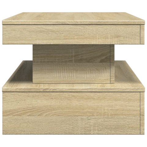 STOLIK KAWOWY Z OŚWIETLENIEM LED DĄB SONOMA 90X50X40CM