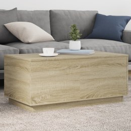 STOLIK KAWOWY Z OŚWIETLENIEM LED DĄB SONOMA 90X50X40CM