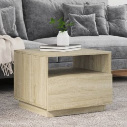 STOLIK KAWOWY Z PODŚWIETLENIEM LED DĄB SONOMA 50X49X40CM