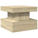 STOLIK KAWOWY Z PODŚWIETLENIEM LED DĄB SONOMA 50X50X40CM