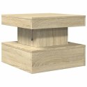 STOLIK KAWOWY Z PODŚWIETLENIEM LED DĄB SONOMA 50X50X40CM