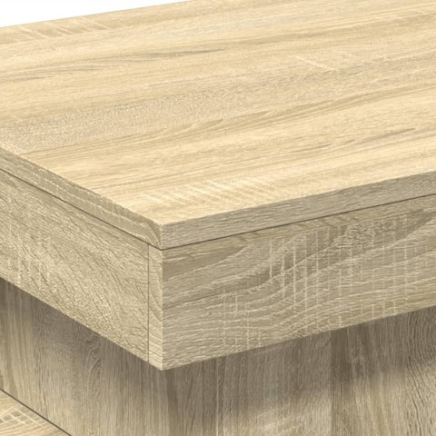 STOLIK KAWOWY Z PODŚWIETLENIEM LED DĄB SONOMA 50X50X40CM